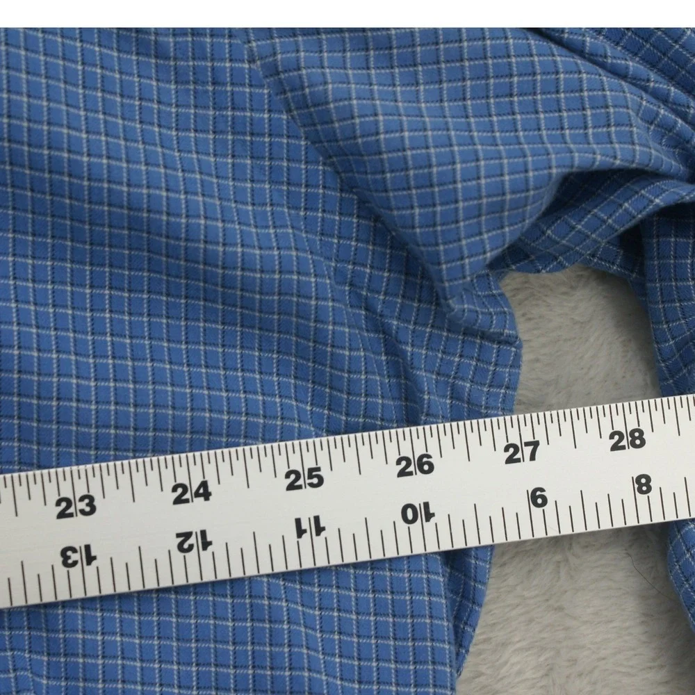 Polo Ralph Lauren Blake Mens Large Blue Check Cotton Button Down Shirt L Pony